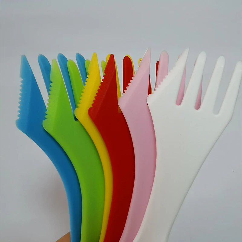 6 шт. 3 в 1 пластиковый нож вилка ложка Ультралегкая походная посуда портативная