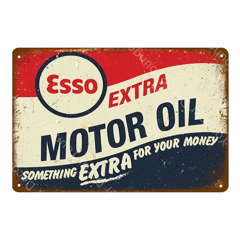 Постер Esso YJ085 в ретро стиле дополнительный металлический плакат с тигровым