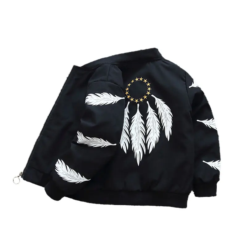 2021 Повседневная куртка с длинными рукавами и принтом для мальчиков девочек Сезон