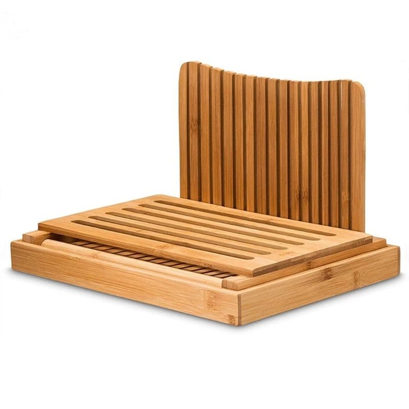 

Bamboo Adjustable Bread Slicer Toast Loaf Cutter Holder Sandwich Slicing Tool
