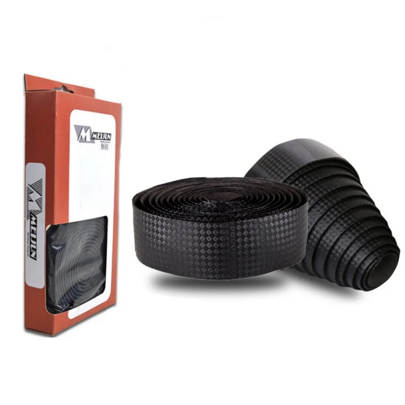

1Pair Cycling Road Bike Handlebar Tape Anti-slip Bicycle Handle Bar Tapes Wrap Pattern Sponge Fixing Strap Bike Accessories 2021