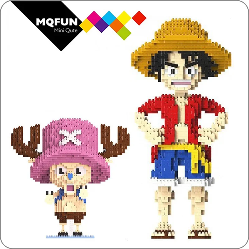 HC One Piece Аниме измельчитель Луффи мультфильм экшн фигурки DIY волшебные блоки