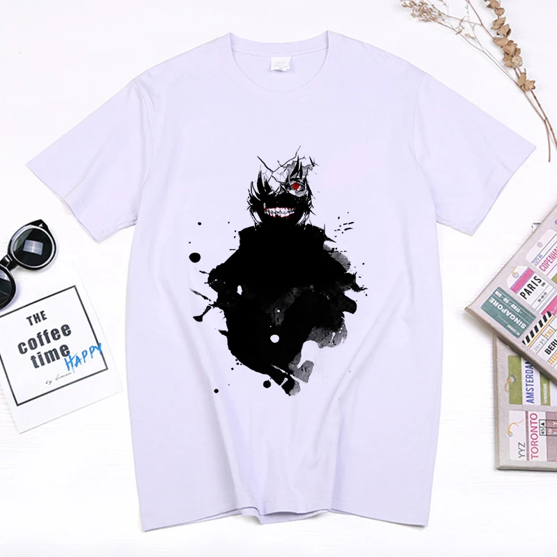

Tokyo Ghoul Anime T-shirt Summer Fashion TShirt Kaneki Ken Cartoon Oversized Short-sleev Man Woman Tshirts Top Streetwear