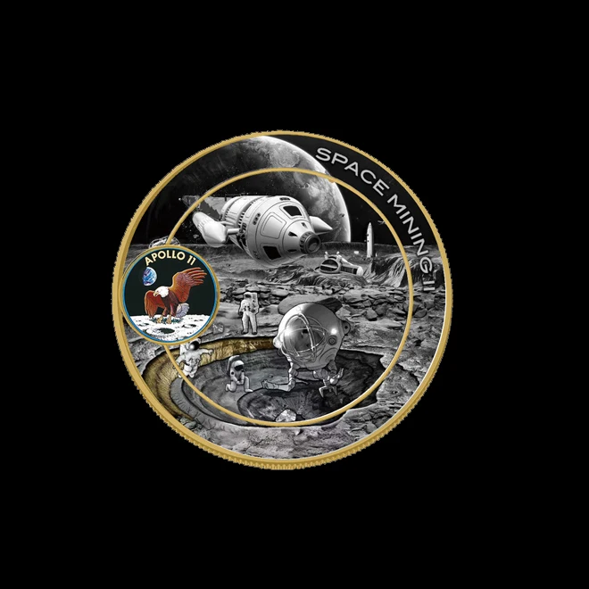 Золотые коллекционные монеты на юбилей Аполлона 11 50 й вызов монета медаль США
