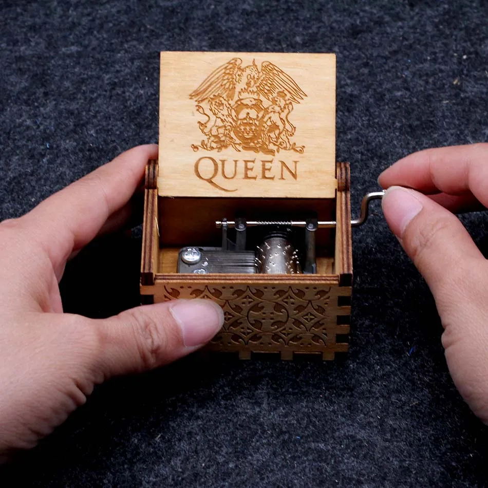 Queen Королева Игра престолов антикварные резные деревянные рукоятки музыкальная шкатулка подарок на Рождество День рождения вечерние украшения - Цвет: Queen