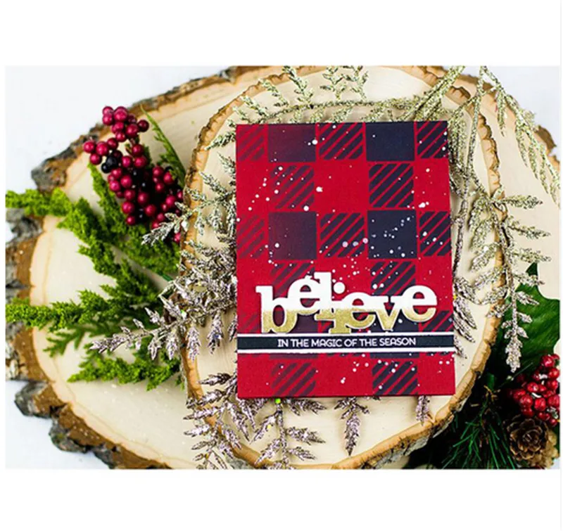 Слова поверить металлический Трафаретный вырубной штамп Трафареты набор сделай