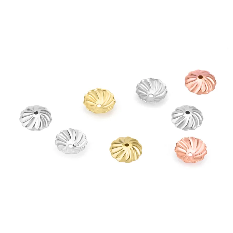 20 шт./лот Настоящее серебро 925 пробы цветные колпачки из бисера ожерелье браслет