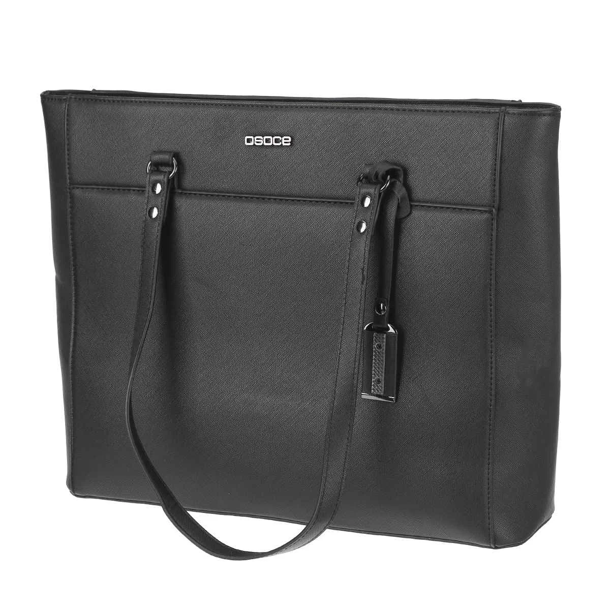 

Hand Bag With 21'' Laptop Compartment Big Capacity Bag Double-layer design waterproof PU Large Women For Business