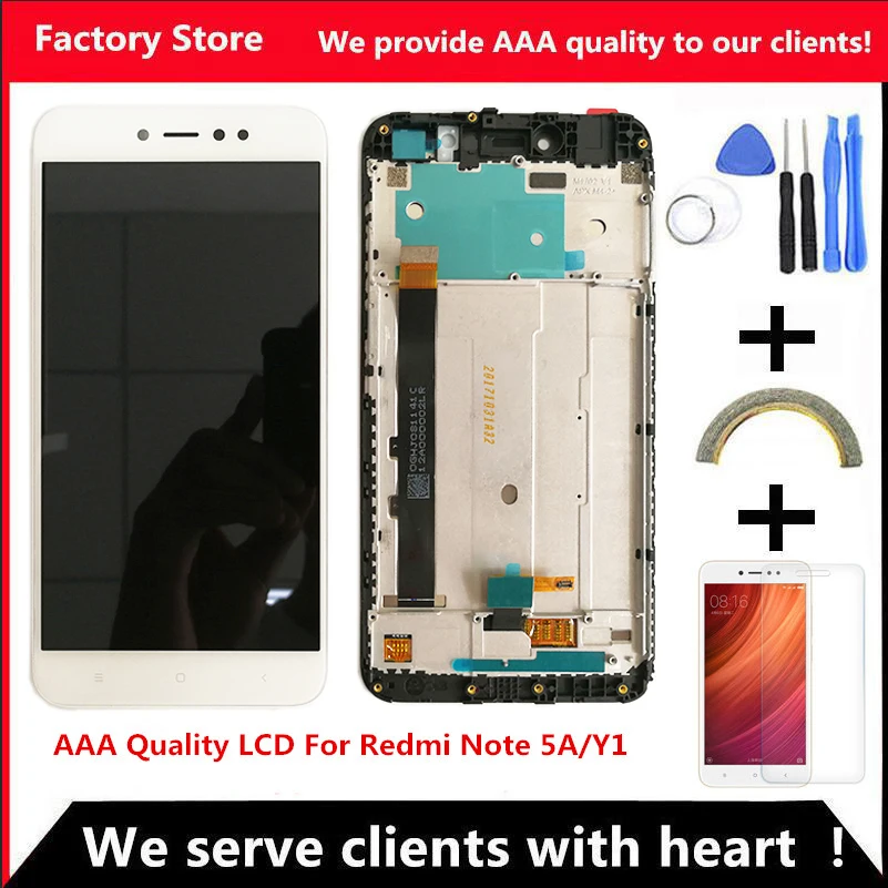 ЖК-дисплей и рамка 5 дюйма для Xiaomi Redmi Note 5A Prime Y1/Y1 Lite 1920х1080 экран | Мобильные