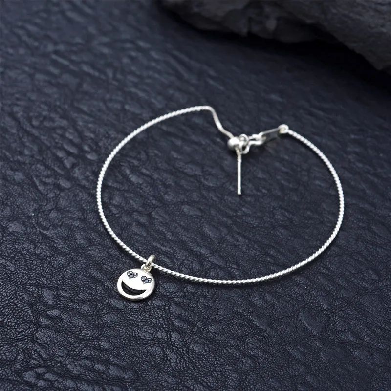 Модные серебряные ювелирные изделия смайлик кулон 100% стерлингового серебра 925