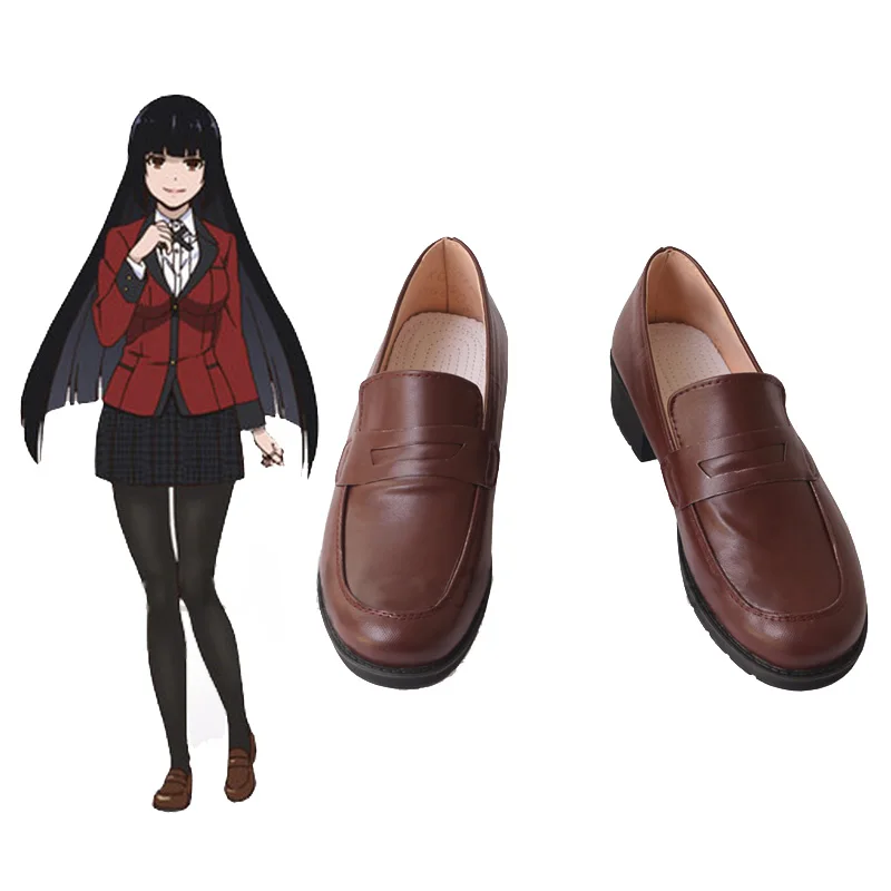 

Kakegurui Compulsive Gambler Yumeko Jabami Cosplay Costume And Wigs Halloween Woman Party Costumes Shoes