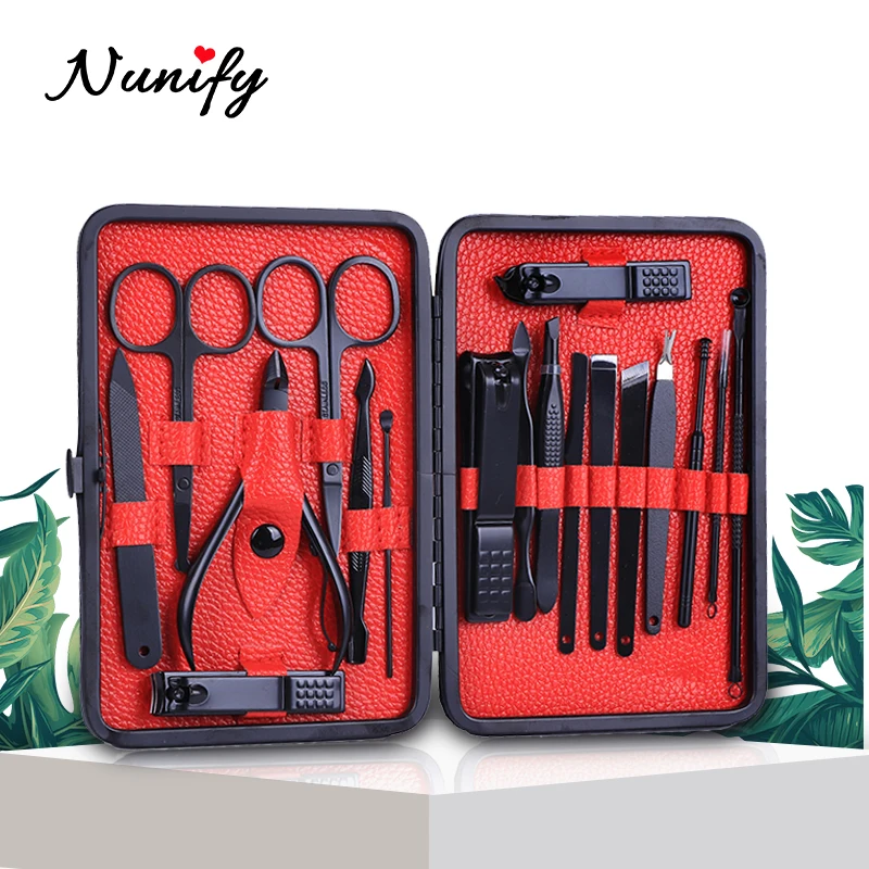 Nunify High Quality Pedicure Set 7/10/15/18Pcs/Set Stainless Steel Nail Clippers Scissors Set Kits Manicure Pedicure Care Set