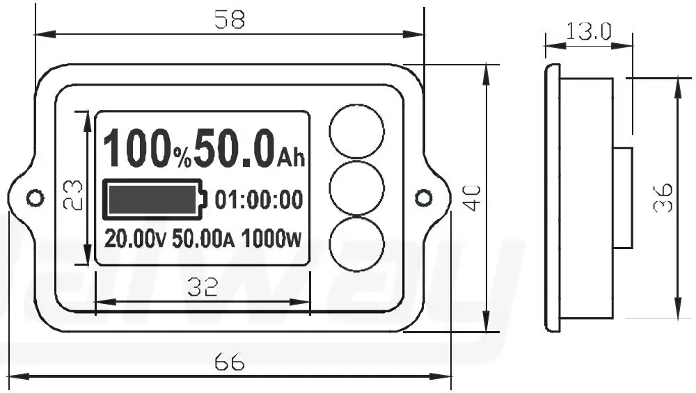 DC8-80V 50A батарея кулонометр TK15 Профессиональный Точный тестер батареи для LiFePo кулонома счетчик 12003192