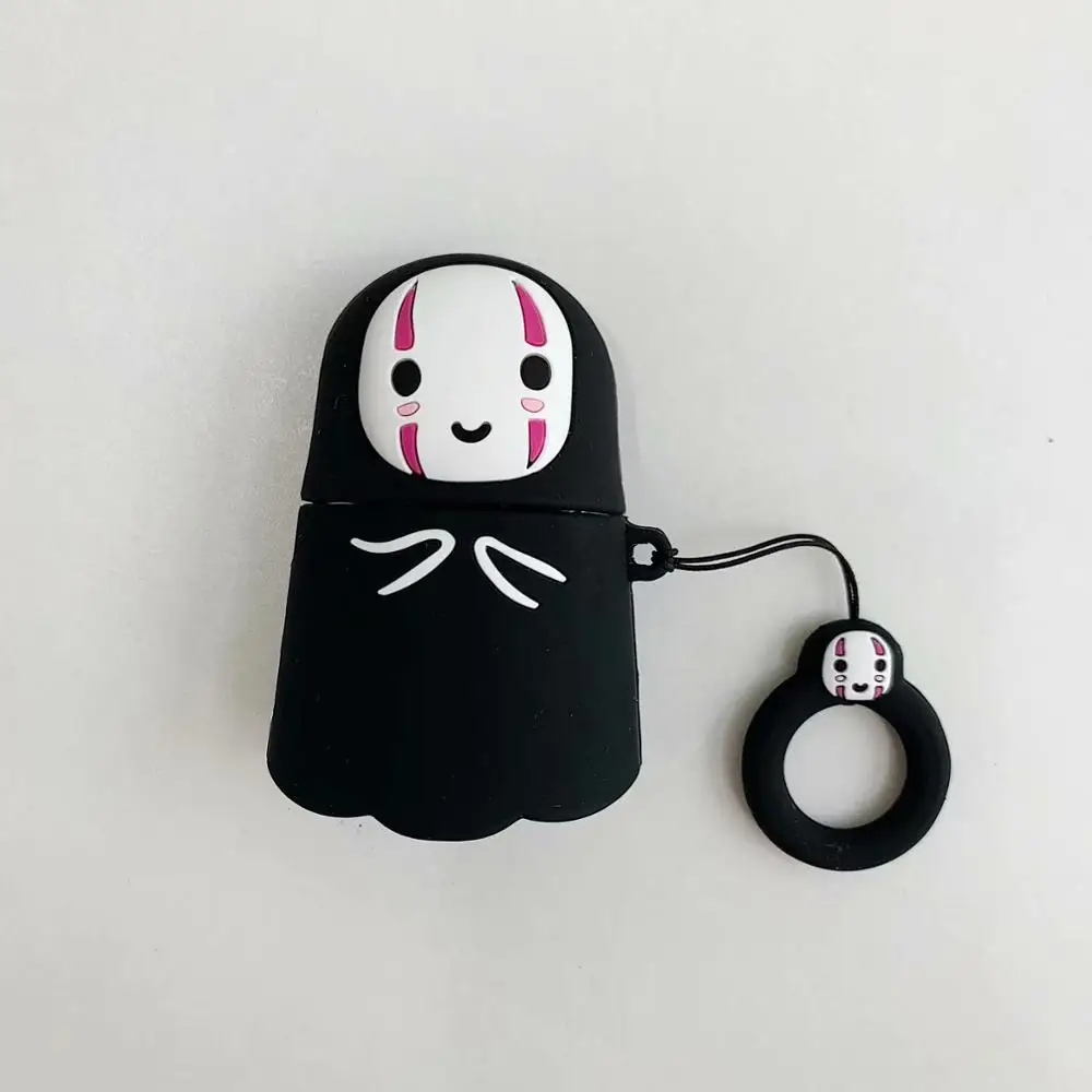 A Для Apple AirPods Безликий человек чехол 3D Милый Kawaii аниме мультфильм нет лица человек беспроводные наушники защитный чехол для Airpods 2 - Цвет: A