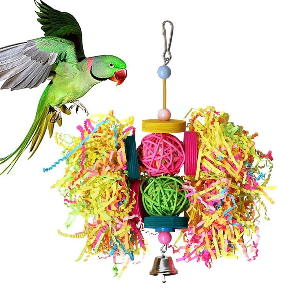 Лидер продаж! Деревянные бусины колокольчики для домашних животных птиц