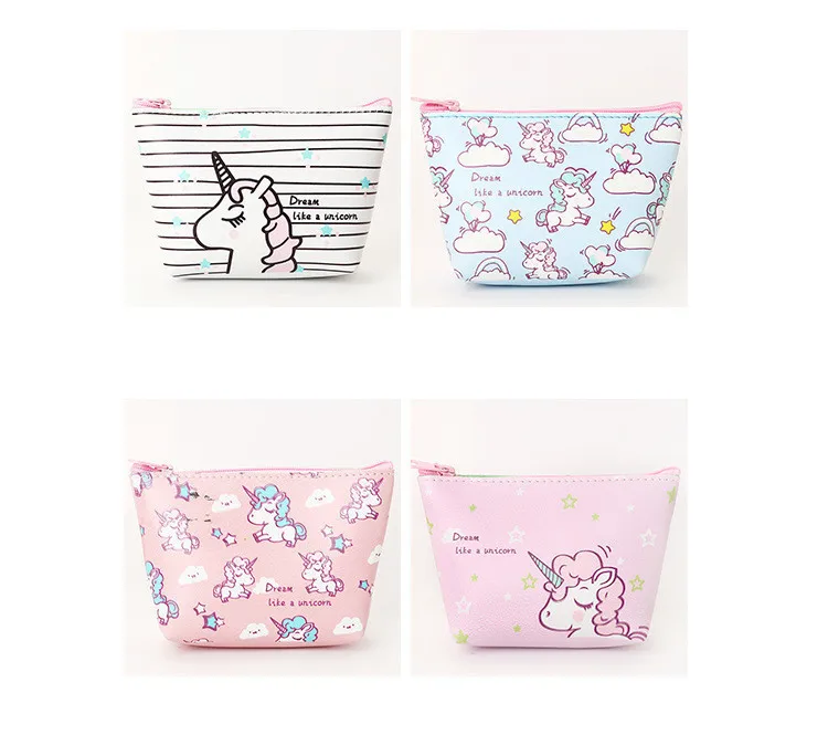 Сумки для женщин монета кошелек держатель Kawaii животное Единорог мини Изменить Кошельки для денег сумка милые дети молнии мешок подарок