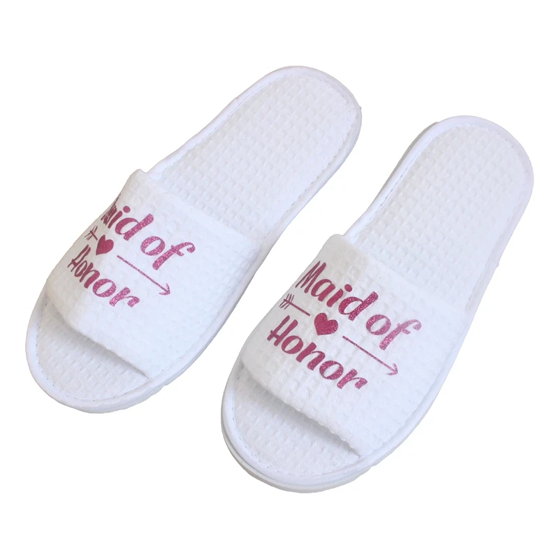 Новинка Женские свадебные тапочки Гостиничная обувь Свадебные Шлепанцы для