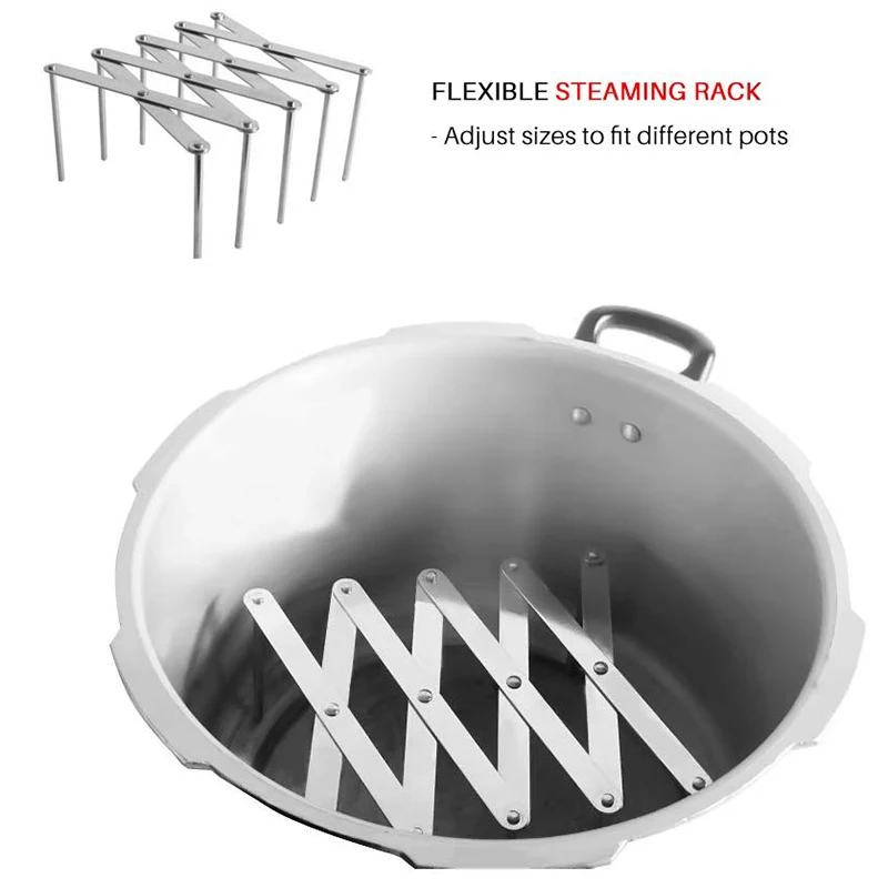 

2 Pack Extendable Pot Lid Holders Multipurpose Steamer Rack Pans Glasses Holder Flexible Plate Organizer Kitchen Bakeware Cuttin