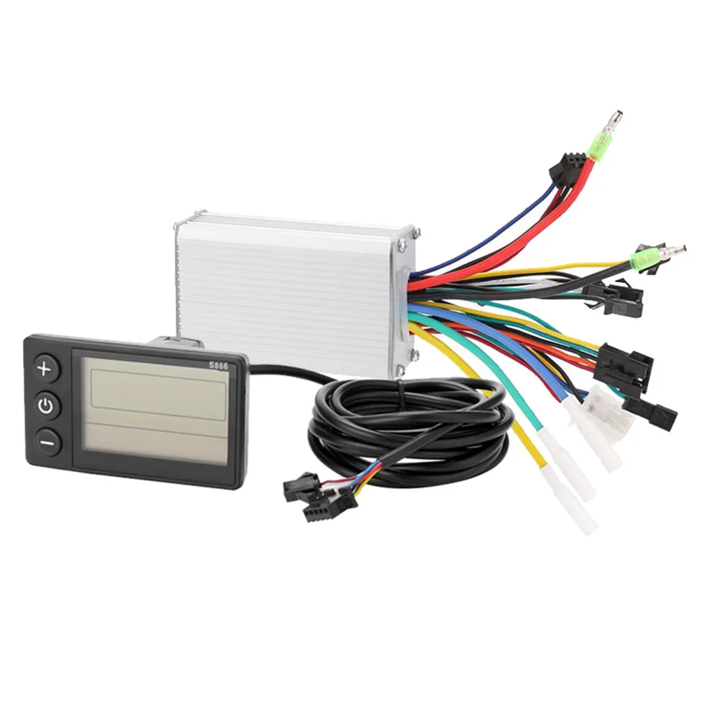 

Electric Bike Controller 24V/36V/48V 350W Brushless Controller with LCD Display Panel for Electric Bicycle e-bike scooter