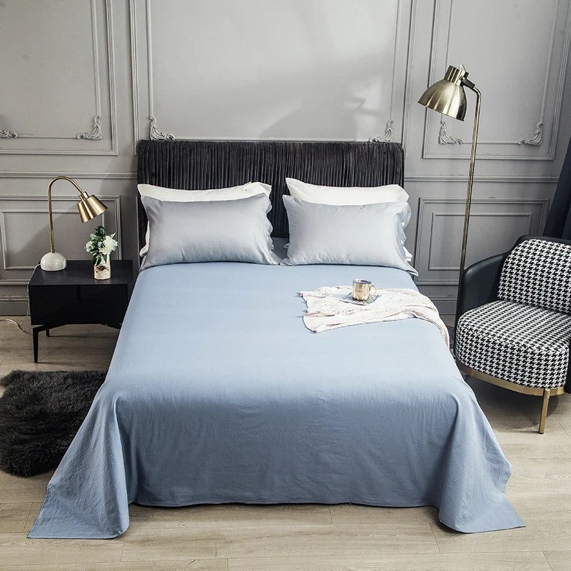 Постельное белье однотонная простыня большая Простыня из чистого хлопка