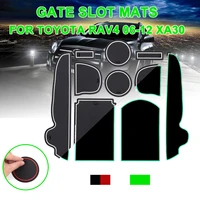 for toyota rav4 2006 2012 xa30 anti slip gate slot mat rubber coaster accessories for rav 4 2006 2007 2008 2009 2010 2011 2012
