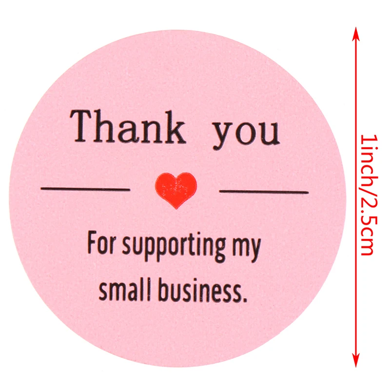 

500pcs Thank You Sticker Seal Labels Christmas Gift Decoration Sticker For Package Stationery Sticker Per Roll Pink Label Paper