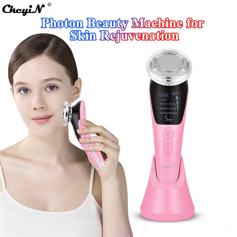 CkeyiN Input инструмент для очистки лица горячий компресс Ион микротоковое питание EMS