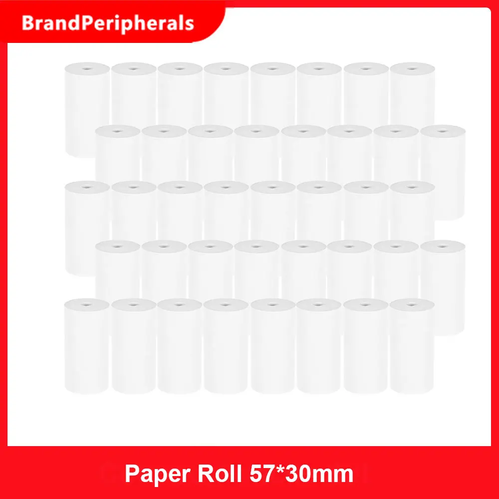 40 рулонов Термальность получения Бумага рулон 57*30 мм (2 17 * 1.18in) Билл печать билета