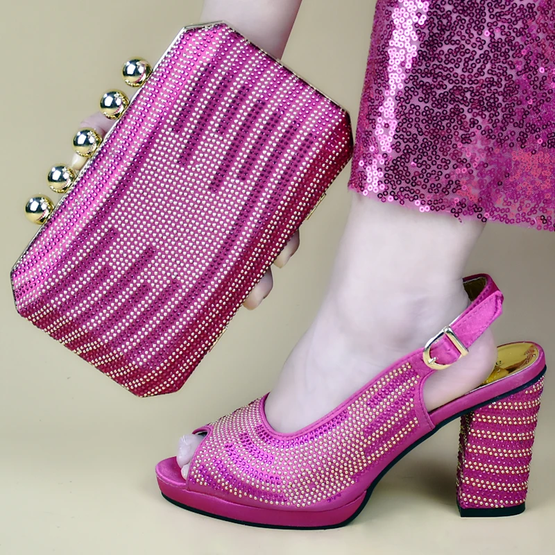 Вечерние комплекты из туфель и сумочки в нигерийском стиле Комплект итальянских