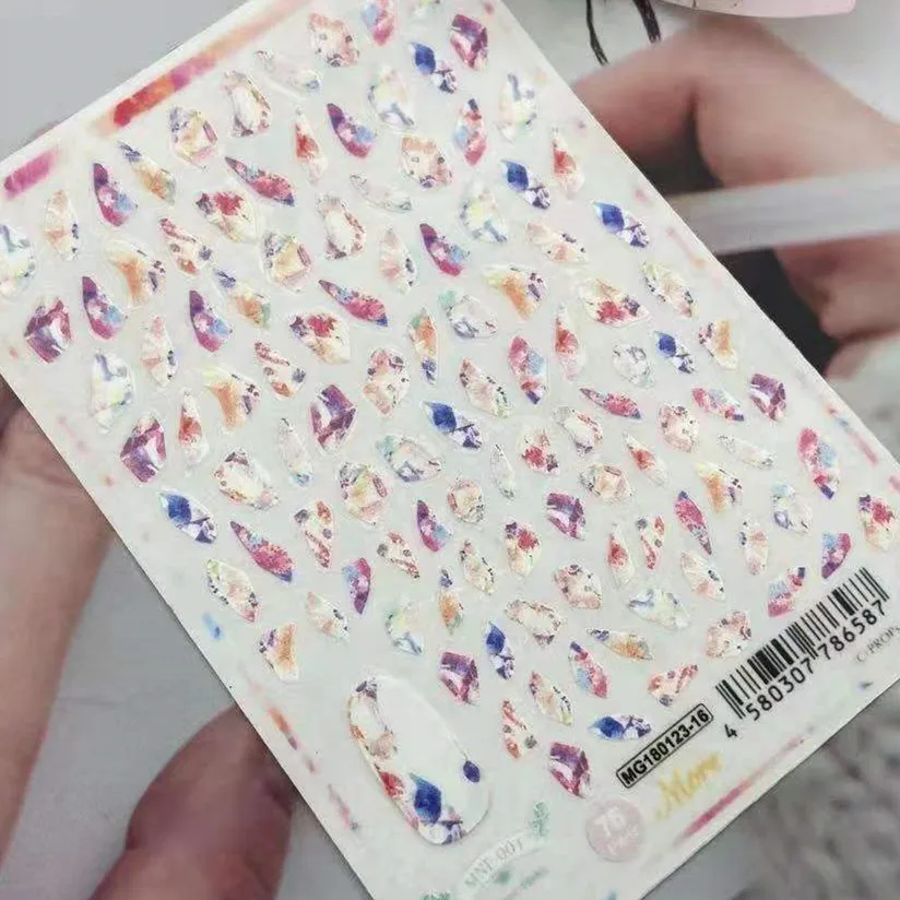 

Newest MG0123-16 marble design 3d nail stickers Japan Korea style decal decoration tools for nail accessory
