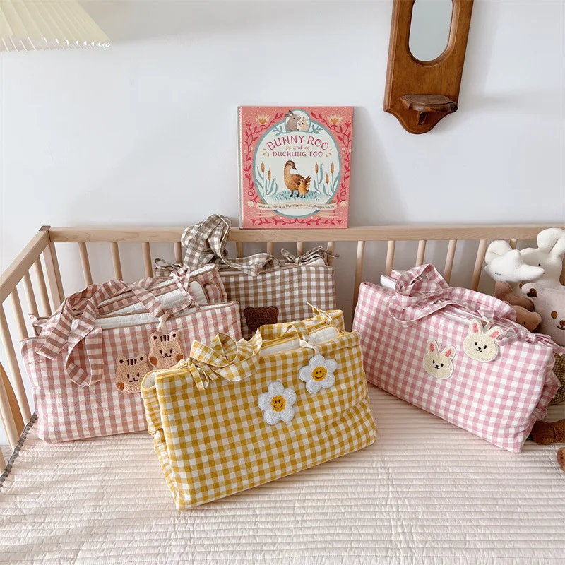 

Ins Korea Cotton Plaid Children's Kindergarten Bed Pad Quilted Portable Cushion Cute Baby Nap Bed Mattress Infant Crib Bedding