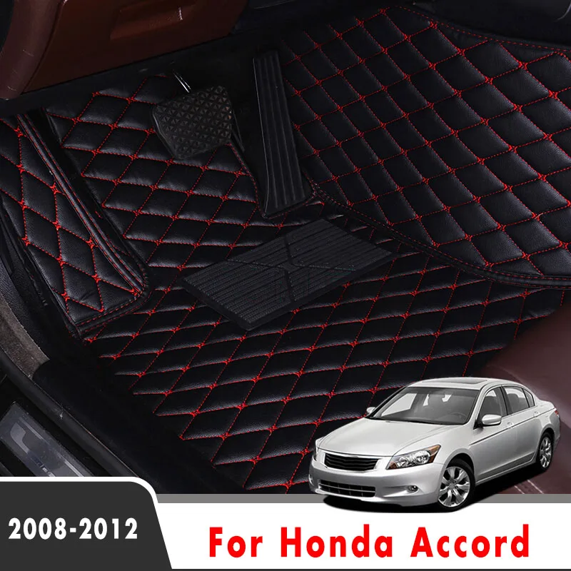 

Car Floor Mats Carpets For Honda Accord 2012 2011 2010 2009 2008 Auto Interior Accessories Leather Waterproof Styling Custom
