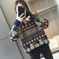 new 2021 high neck imitation sweater womens plush bottomed shirt foreign style autumn and winter cartoon students are lazy loo