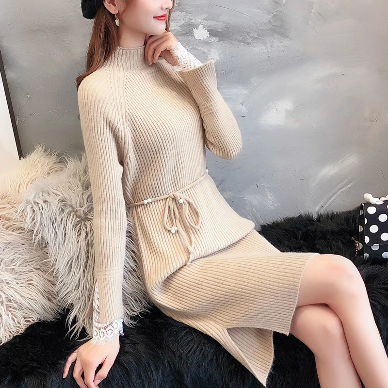 Женское кружевное платье в стиле пэчворк осень 2019 женское повседневное офисное с