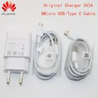 Адаптер для зарядного устройства Huawei P10 P20 Pro lite P9 Plus, дорожный Настенный 5 В, 2 А, USB C, Type C Pro, кабель Type-C, Nova 3e, 4, 5, 3i, 2, mate9, mate10