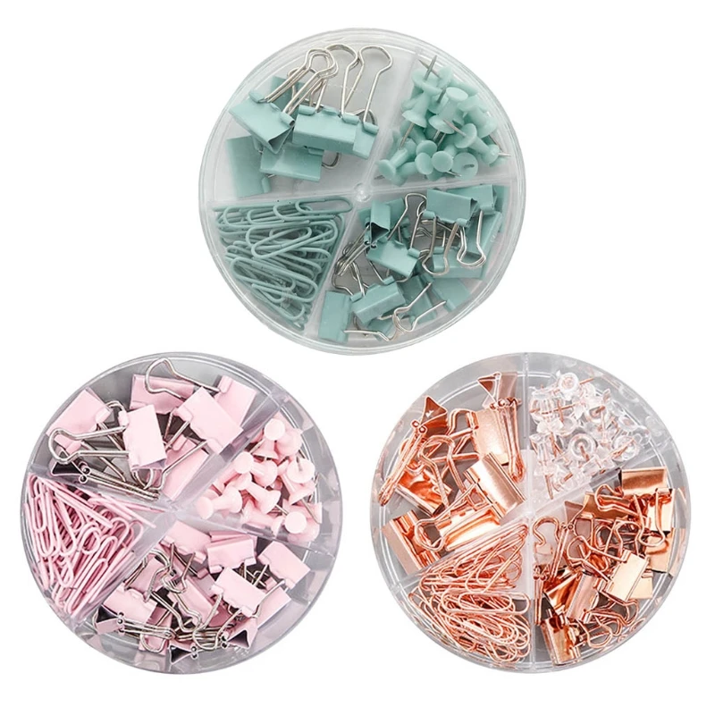 

72pcs/box Metal Paper Clip Multipurpose Thumbtacks Document Data Storage Sorting Long Tail Clips