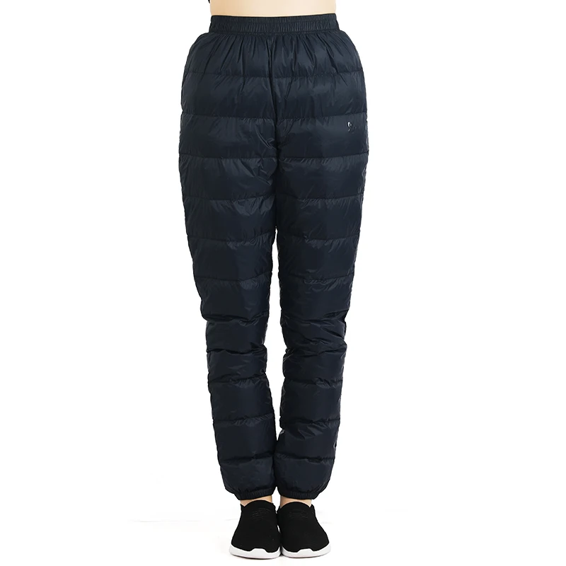 Women Dark Blue TECTOP, зимние, женские, мужские, мягкие, пуховые штаны, ветрозащитные, для спорта на открытом воздухе, кемпинга, туризма, лыжного спорта, треккинга, дышащие, мужские брюки VA677 - Цвет: Women Dark Blue
