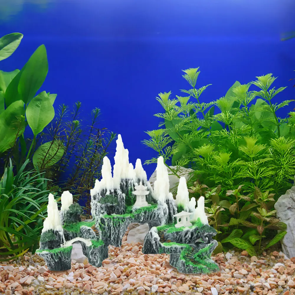 

1pc Vivid Lifelike Fish Tank Mountain Decor Fish Tank Mountain Landscape Fish Tank Mountain Craft for Office