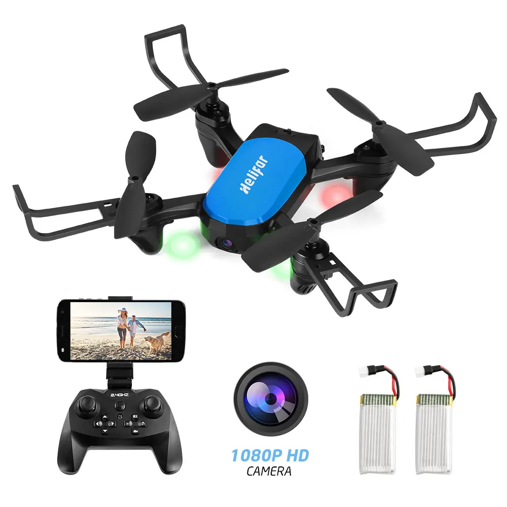 Helifar Z45 1080P FPV Бесщеточный Радиоуправляемый квадрокоптер 1080p HD камера Радиоуправляемый Дрон с двойной батареей супер Распродажа Подарки