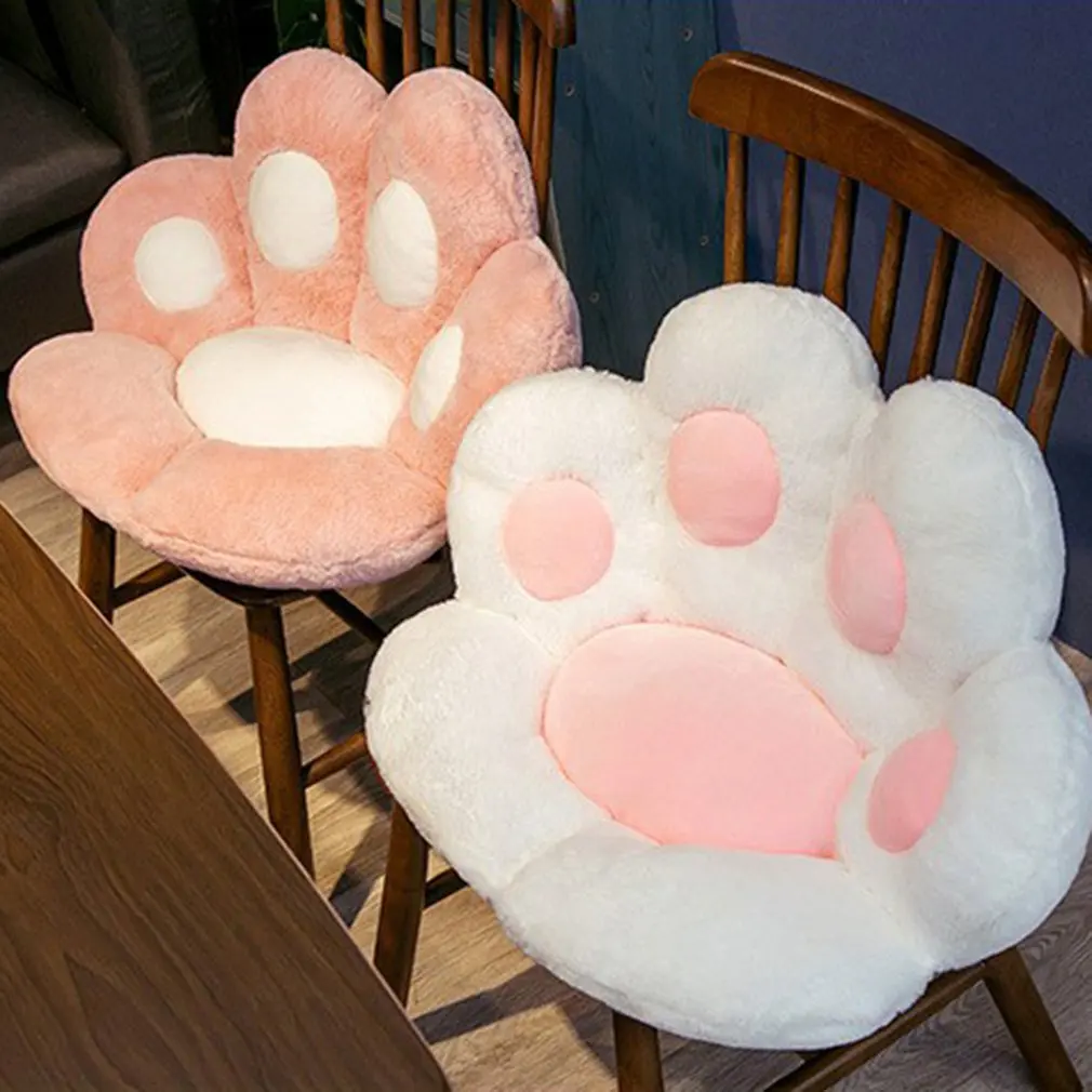 

Cute Bear Paw Half Enclosed Cushion Office Seat Cushion Lazy One Piece Sofa Cat Claw Student Cushion