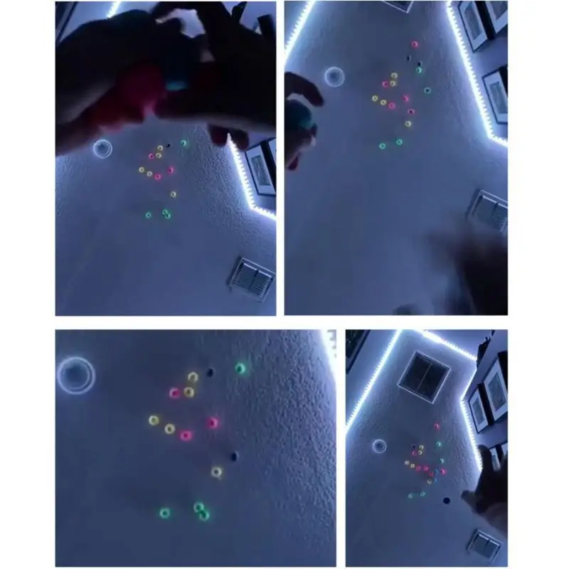 Светится в темноте Липкой Стены мяч для снятия стресса шарики надувные игрушки