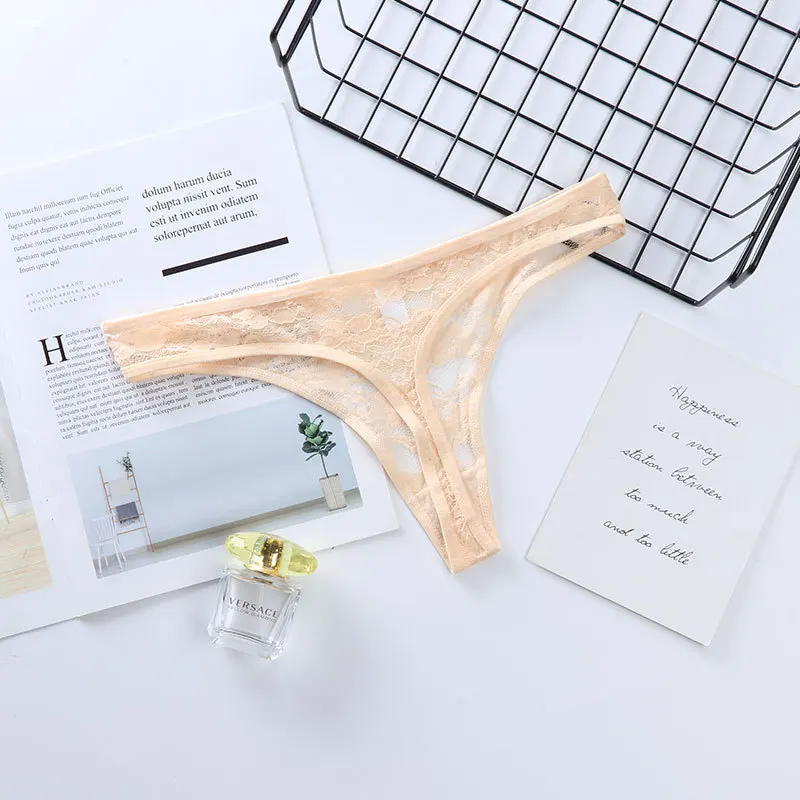 

Women Mesh Thongs Sexy Transparent G-string Panties Girl Sexy Lace T-back Underwear Low-Waist Female Underpants