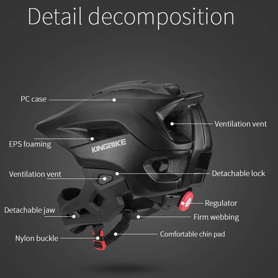 Детский съемный шлем на все лицо детский спортивный безопасный велосипедный для