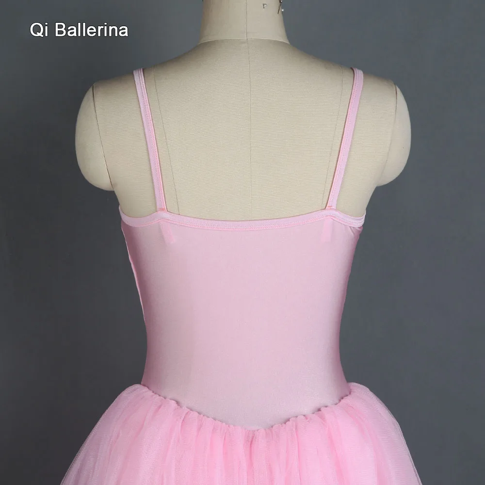 15089 розовая кофта из спандекса с тюлевой юбкой балетная танцевальная пачка для