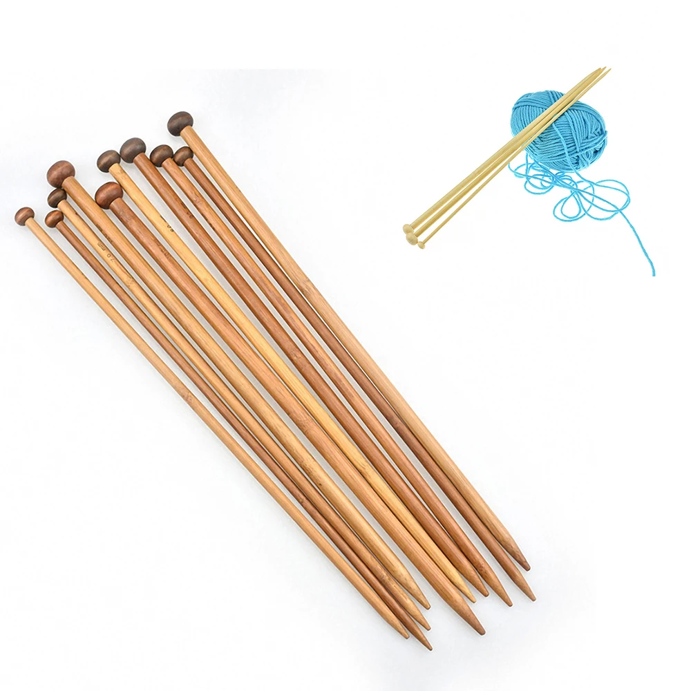 

18 Set /batch 35 Cm Long Knitting Needle Stick Diy Handmade Knitting Machine Bamboo Smooth Wood Knitting Stick Crochet Supplies