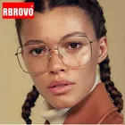 RBROVO 2021 новейшая квадратная оправа для очков, винтажные очки, женские Большие оптические оправы, металлическая оправа для очков, прозрачные линзы