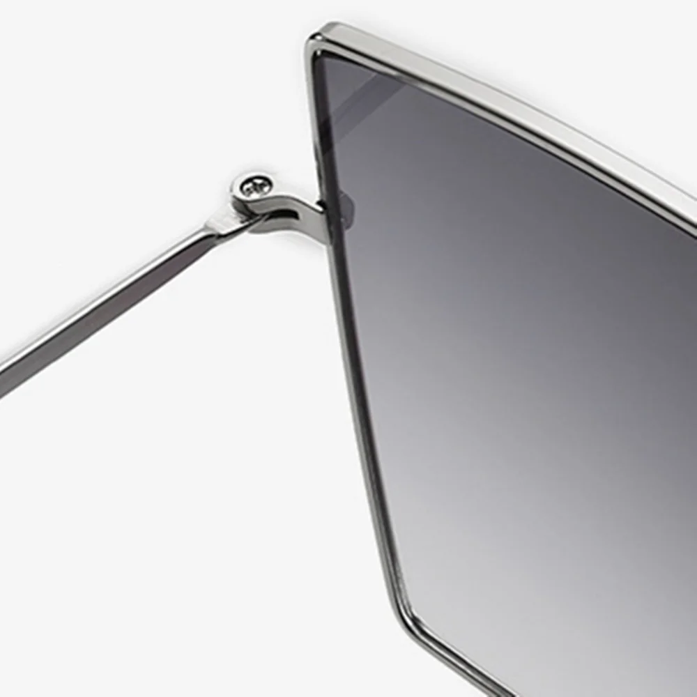 

Oversized Sunglasses Women Brand Designer Square Eyewear 2021 Metal Female Shades Clear Mirror Sun Glasses oculos masculino
