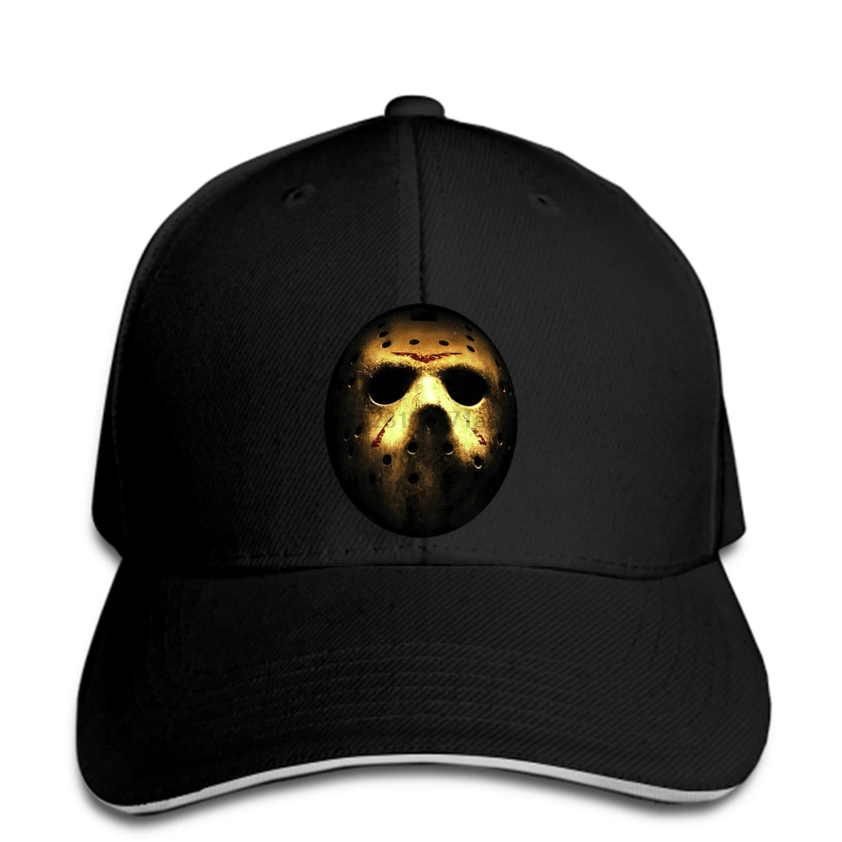 

Baseball cap Jason Voorhees Mask Print hat Mens Halloween Horror Movie Gift New From US