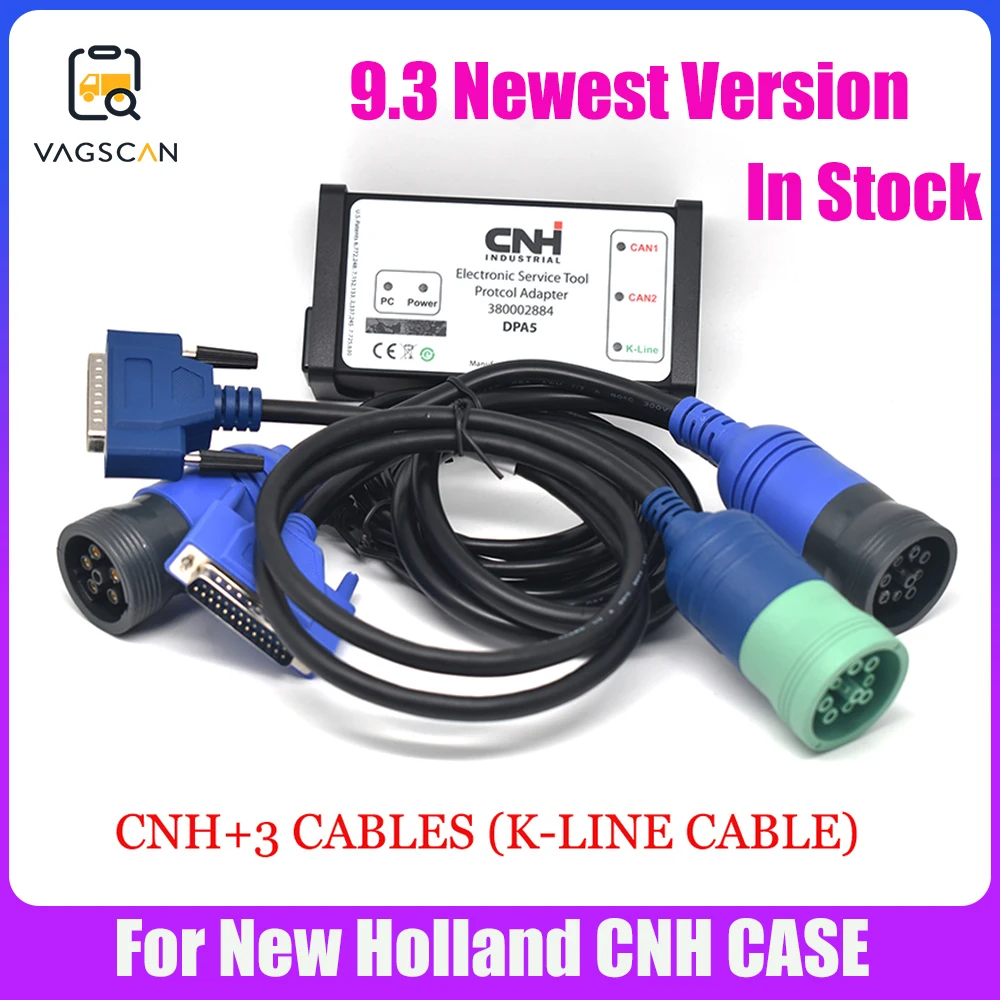 

9,4 г., новейшая версия для сельского хозяйства, диагностические инструменты для Новой Голландии, электронный кабель