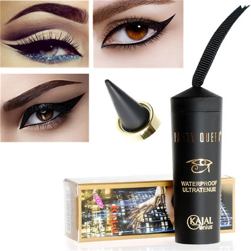 Подводка для глаз улучшающая эффект чёрная подводка твердая Толстая гелевая